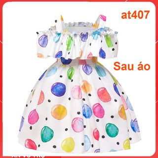 Đầm công chúa AT407 cho bé họa tiết chấm bi trẻ trung, năng động-chất liệu thoải mái