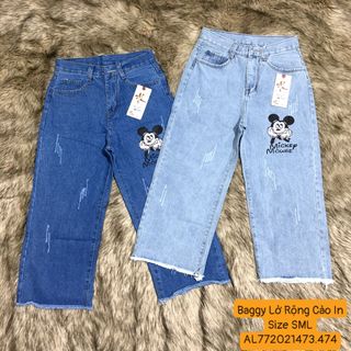 QUẦN BAGGY LỬNG ỐNG RỘNG MICKEY