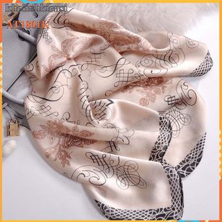 Khăn choàng vuông cao cấp hoạt tiết sang trọng AT1801- Lụa Satin