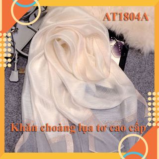 Khăn Choàng Lụa Satin AT1804 Thời Trang Cao Cấp Cho Nữ Phong Cách Hàn Quốc