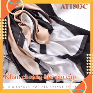 Khăn lụa vuông cao cấp 90x180cm- Khăn quàng cổ thời trang mẫu mới nhất AT1803