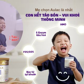SỮA MÁT AULACMILK 1(0-2 TUỔI) BẢO VỆ ĐƯỜNG RUỘT VÀ SỨC ĐỀ KHÁNG CHO TRẺ