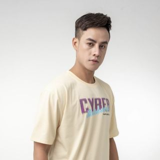 Áo thun cotton in lụa CYRER trẻ trung năng động