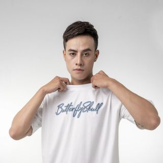 Áo thun cotton in lụa Butterflyskull trẻ trung năng động