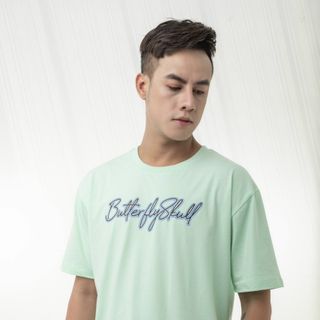 Áo thun cotton in lụa Butterflyskull trẻ trung năng động