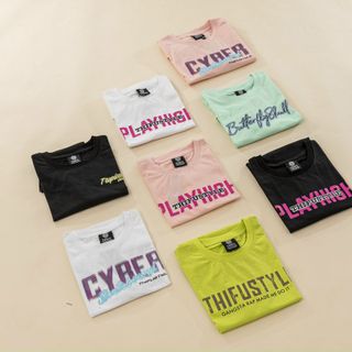 Áo thun cotton in lụa Butterflyskull trẻ trung năng động