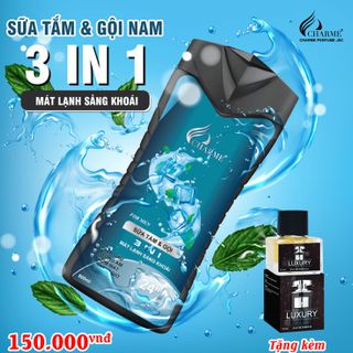Sữa Tắm Gội Charme 3in1 Cho Nam 500ml