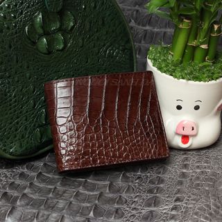 Ví cá sấu da bụng - Bóp da cá sấu thật 100%