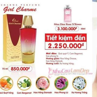 Nước Hoa Nữ Charme Girl Charme 75ml