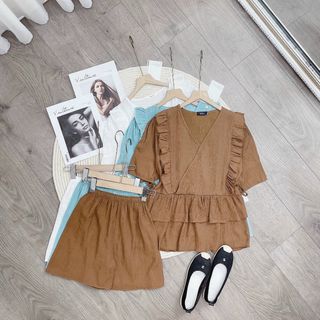 Sét bộ bèo tầng diện ở nhà đi chơi chất đũi tơ dệt sợi nổi qc cao cấp cực mềm đẹp mát