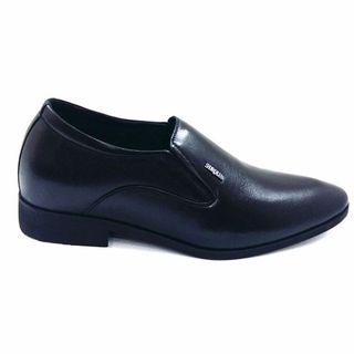 Giày tây nam tăng chiều cao 7 phân họa tiết vân ngang [da bò 100%]