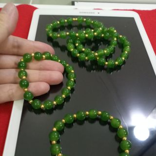 Vòng tay chuỗi xanh lá mix