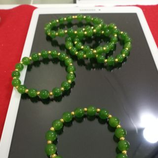 Vòng tay chuỗi xanh lá mix