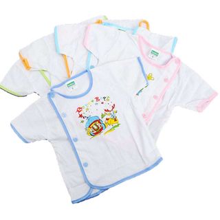 ÁO SƠ SINH BOSINIS TRẮNG VIỀN MÀU