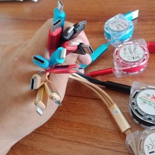 DÂy sạc điện thoại rút 3 đầu