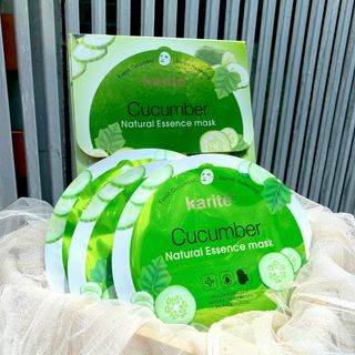 Mask Karite tinh chất thiên nhiên Cấp Ẩm Da& trắng da, hộp 12 miếng