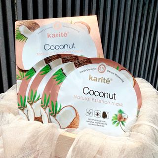 Mask Karite tinh chất thiên nhiên Cấp Ẩm Da& trắng da, hộp 12 miếng