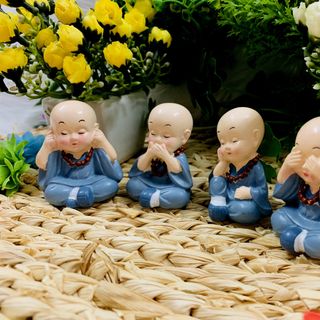 Bộ 4 chú tiểu tứ không đeo chuỗi hạt