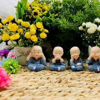 Bộ 4 chú tiểu tứ không đeo chuỗi hạt