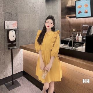 SET VÁY VÀNG CỔ ĐỨC BÈO TAY BỒNG SIÊU XINH HÌNH VÀ VIDEO QUAY THẬT