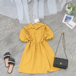 SET VÁY VÀNG CỔ ĐỨC BÈO TAY BỒNG SIÊU XINH HÌNH VÀ VIDEO QUAY THẬT