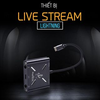 Bộ chuyển đổi Livestream Lightning đa năng (vừa sạc vừa live) dành cho điện thoại Iphone - Dây livestream IP Lighning - Dây livestream hai chiều PK (MONO) - Điều chỉnh được âm lượng ngay trên bộ chuyển đổi - Sạc live giá sỉ