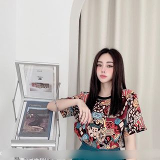 SET BỘ ÁO HỌA TIẾT KÈM QUẦN SOOC ẢNH VÀ VIDEO QUAY THẬT