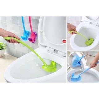 Chổi cọ toilet 2 đầu thông minh có 2 mặt cọ trên và dưới, giúp làm sạch dễ dàng các vết bẩn khó xử lý