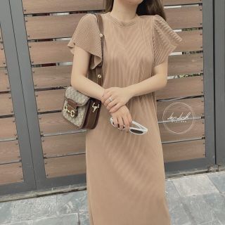 Váy suông thun gân cao cấp lên hàng. Chất thun gân giãm 4c đẹp k tì