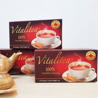 Trà sâm túi lọc Vitalitea-nhân sâm Canada
