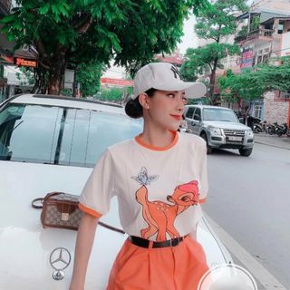 Sét áo phông nai - quần sóc cam siêu hót. Áo cotton tàu xịn đẹp