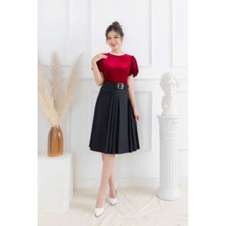 Ship Tận Nhà Tại Hà Nội Trong Ngày... Chân Váy Thiết Kế Dáng Dài Kèm Đai Vetix - MH105, Phong Cách Trẻ Trung Năng Động, Gía Hủy Diệt!!!
