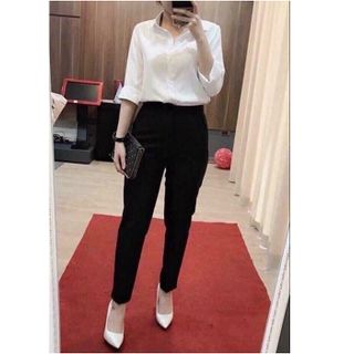 Ship Tận Nhà Tại Hà Nội Trong Ngày... Quần Baggy Công Sở Chun Sau - MH111, Chất Liệu Vitex Tuyết Mưa, Đơn Giản, Rễ Phối Đồ!!!