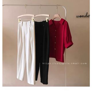 Ship Tận Nhà Tại Hà Nội Trong Ngày... Quần Baggy Thiết Kế Cạp 2 Khuy Nhê - MH113, Gồm 2 Màu: Đen Trắng, Cá Tính Rễ Phối Đồ, Gía Tốt !!!