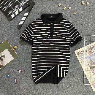 ÁO THUN NAM CỔ TRỤ SỌC NGANG
