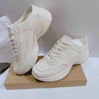 Giày sục độn đế trắng