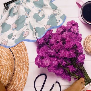 Đồ bộ nữ pijama bò sữa lượn sóng Đùi