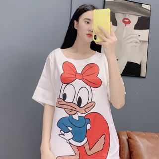 Đồ bộ nữ mặc nhà cổ thuyền in thiết kế Quần Đùi