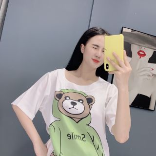 Đồ bộ nữ mặc nhà cổ thuyền in thiết kế Quần Đùi