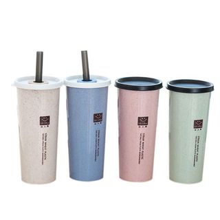 Bình nước lúa mạch Dr Show 2 nắp dung tích 450ml kèm ống hút