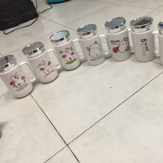 Ly sứ nắp soi gương 350ml