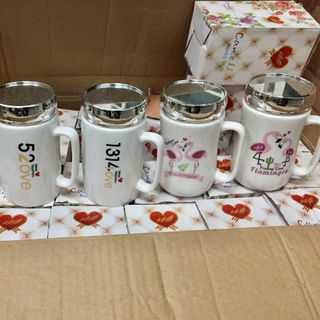 Ly sứ nắp soi gương 350ml