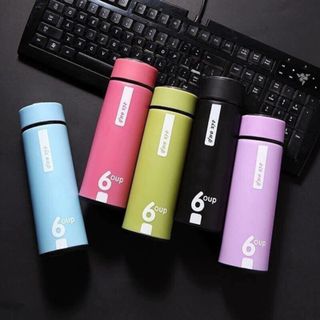 Bình chai 6OUP - Chai thủy tinh vỏ nhựa 400ml