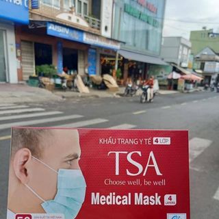KHẨU TRANG VẢI KHÁNG KHUẨN TSA 4 LỚP (HỘP 50 CHIẾC)