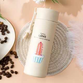 Bình chai xương rồng - Chai thủy tinh vỏ nhựa 400ml