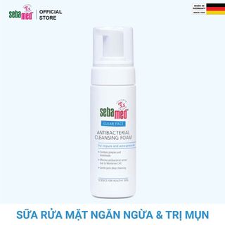 Sửa rửa mặt tạo bọt kháng khuẩn giảm mụn Sebamed pH 5.5 Clear Face AntiBacterial Cleansing Foam 150ML [ ]