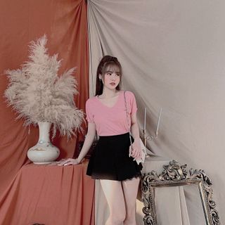 ÁO THUN GIẤY CỔ TIM HOT NHẤT