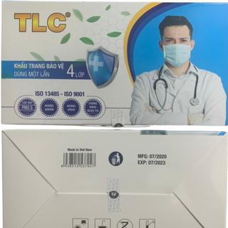 KHẨU TRANG XUẤT KHẨU EU (no logo) TLC - Thùng 50H - Hộp 50 cái
