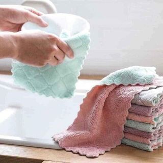 Set 10 cái Khăn lau 2 mặt đa năng siêu thấm hút