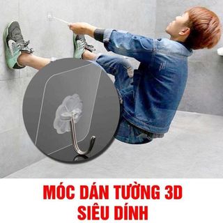 Bộ 10 cái móc dán trong suốt chịu lực